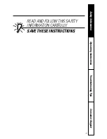 Предварительный просмотр 11 страницы GE JES1855 Owner'S Manual