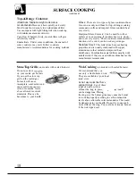 Preview for 10 page of GE JG5P34 Use And Care & Installation Manual