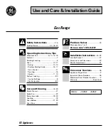 GE JGAS02 Use And Care & Installation Manual preview