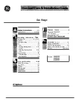GE JGAS02EN Use And Care & Installation Manual preview