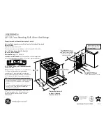 GE JGB280MEN Dimensions And Installation Information предпросмотр