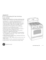 Предварительный просмотр 2 страницы GE JGB400DEPWW - 30" Gas Range Dimensions And Installation Information