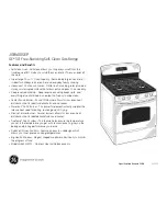 Preview for 2 page of GE JGB400SEPSS - 30" Gas Range Dimensions And Installation Information