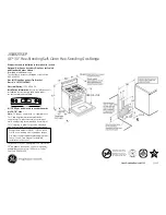 Предварительный просмотр 1 страницы GE JGB820SEPSS - 30-in Gas Range Dimensions And Installation Information