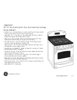 Предварительный просмотр 2 страницы GE JGB820SEPSS - 30-in Gas Range Dimensions And Installation Information