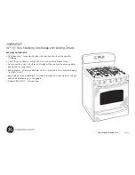 Предварительный просмотр 2 страницы GE JGB840SET Dimensions And Installation Information