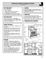 Предварительный просмотр 33 страницы GE JGBP24 Use And Care & Installation Manual