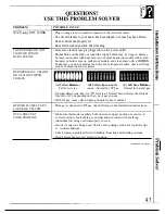 Preview for 47 page of GE JGBP25GEN Use And Care & Installation Manual