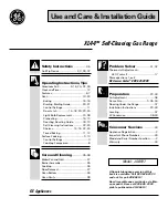 GE JGBP27 Use And Care & Installation Manual preview