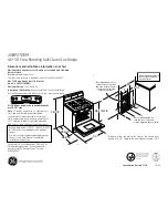 GE JGBP27DEMWW - 30" Gas Range Dimensions And Installation Information preview