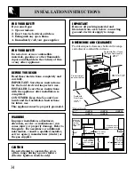 Preview for 34 page of GE JGBP34 Use And Care & Installation Manual