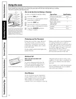 Preview for 12 page of GE JGBP35GXA Owner'S Manual & Installation Instructions