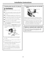 Preview for 37 page of GE JGBP35GXH Owner'S Manual & Installation Instructions