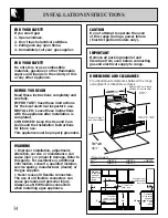 Preview for 34 page of GE JGBP75 Use And Care & Installation Manual