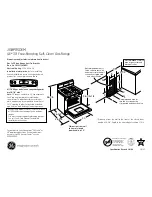 Preview for 1 page of GE JGBP85DEMWW - 30 In. Gas Ran Dimensions And Installation Information