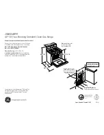 Предварительный просмотр 1 страницы GE JGBS04BPMWH Dimensions And Installation Information