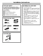 Предварительный просмотр 27 страницы GE JGBS09 Owner'S Manual & Installation Instructions