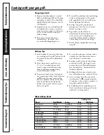 Предварительный просмотр 12 страницы GE JGGB27 Owner'S Manual