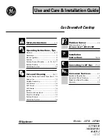 Preview for 1 page of GE JGP18 Use And Care & Installation Manual