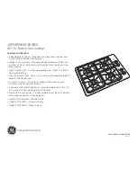 Preview for 2 page of GE JGP328BEKBB - 30" Sealed Burner Gas Cooktop Dimensions And Installation Information