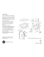 Preview for 1 page of GE JGP329SETSS Dimensions And Installation Information