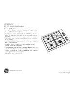 Preview for 2 page of GE JGP330SEKSS - 30-in Gas Cooktop Dimensions And Installation Information