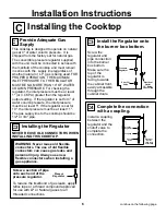 Preview for 6 page of GE JGP628BEC Installation Instructions Manual