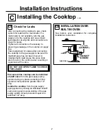 Preview for 7 page of GE JGP628BEC Installation Instructions Manual