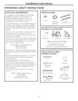Preview for 2 page of GE JGP633 Installation Instructions Manual