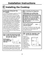 Preview for 20 page of GE JGP637 Owner'S Manual And Installation Instructions