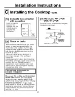 Preview for 21 page of GE JGP637 Owner'S Manual And Installation Instructions