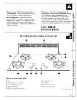 Preview for 5 page of GE JGP640 Use And Care & Installation Manual