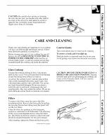 Preview for 9 page of GE JGP640 Use And Care & Installation Manual