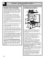 Preview for 14 page of GE JGP645 Use And Care & Installation Manual