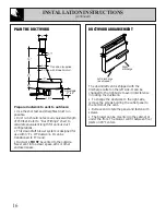 Preview for 16 page of GE JGP645 Use And Care & Installation Manual