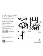 Preview for 1 page of GE JGP933 Dimensions And Installation Information