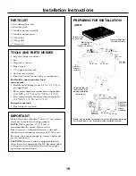 Preview for 19 page of GE JGP979 Installation & Owner'S Instructions