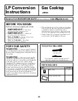 Preview for 30 page of GE JGP985 Owner'S Manual & Installation Instructions