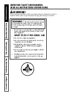 Preview for 2 page of GE JGP989 Owner'S Manual & Installation Instructions