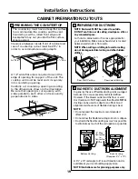 Preview for 19 page of GE JGP989 Owner'S Manual & Installation Instructions