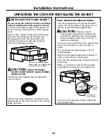 Preview for 24 page of GE JGP989 Owner'S Manual & Installation Instructions