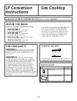 Preview for 30 page of GE JGP990 Installation & Owner'S Instructions