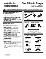 GE JGSP48 Installation Instructions Manual preview