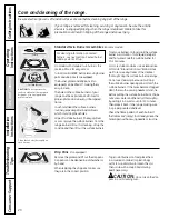 Preview for 20 page of GE JGSS05DEMBB Owner'S Manual & Installation Instructions