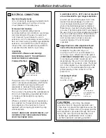 Preview for 36 page of GE JGSS05DEMBB Owner'S Manual & Installation Instructions