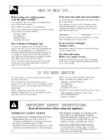 Preview for 2 page of GE JHP56 Use And Care Manual