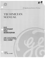 GE JKP13GP1 Technical Manual preview