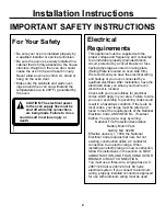 Preview for 2 page of GE JKP15 Series Installation Instructions Manual