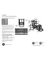 Preview for 1 page of GE JKP35DP Dimensions And Installation Information