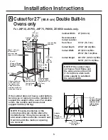 Preview for 5 page of GE JKP70BMBB Installation Instructions Manual